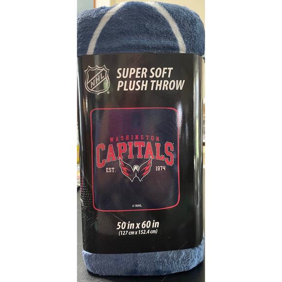 NHL New 40x50” Super Soft Throw “Washington Capitals” 100% polyester - Picture 1 of 4